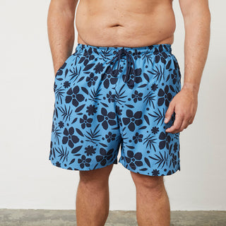 North Latitude / North Latitude Denim 4-Way Stretch Swim Shorts Swimshorts 0540 Mid Blue