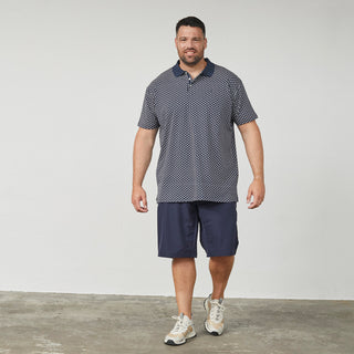 North Latitude / North Latitude Denim All over printed Jersey polo Polo SS 0580 Navy Blue