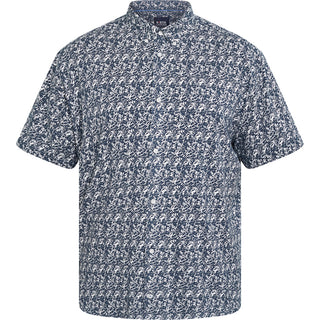 North Latitude / North Latitude Denim All over printed jersey shirt Shirt SS 0580 Navy Blue