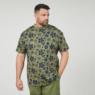 North Latitude / North Latitude Denim All over printed t-shirt T-shirt 0660 Olive Green