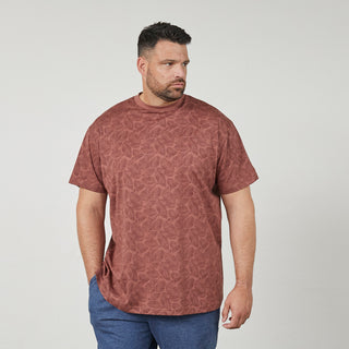 North Latitude / North Latitude Denim All over printed tee T-shirt 0740 Cognac Brown