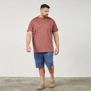North Latitude / North Latitude Denim All over printed tee T-shirt 0740 Cognac Brown