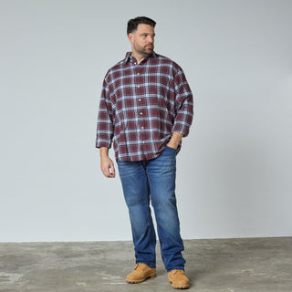 North Latitude / North Latitude Denim CHECKED FLANNEL SHIRT S1 LS Shirt LS 0370 Aubergine