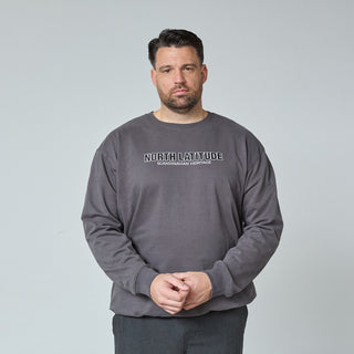 North Latitude / North Latitude Denim CREWNECK SWEATSHIRT Sweatshirt 0080 Dark Grey Charcole
