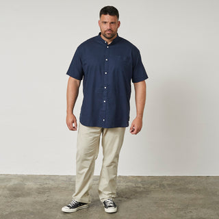 North Latitude / North Latitude Denim China Collar Shirt SS Shirt SS 0580 Navy Blue