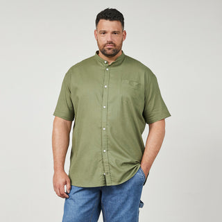 North Latitude / North Latitude Denim China Collar Shirt SS Shirt SS 0660 Olive Green
