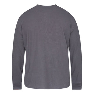North Latitude / North Latitude Denim GRANDAD T-SHIRT LS T-shirt LS 0080 Dark Grey Charcole