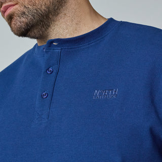 North Latitude / North Latitude Denim GRANDAD T-SHIRT LS T-shirt LS 0540 Mid Blue