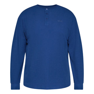 North Latitude / North Latitude Denim GRANDAD T-SHIRT LS T-shirt LS 0540 Mid Blue