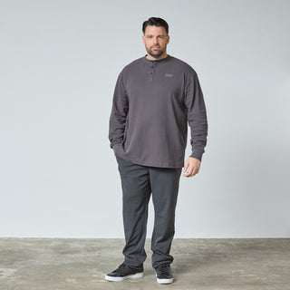 North Latitude / North Latitude Denim GRANDAD T-SHIRT LS T-shirt LS 0080 Dark Grey Charcole