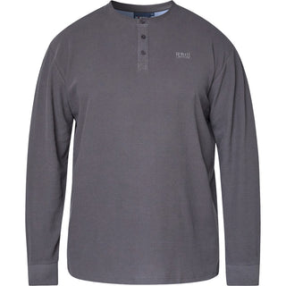 North Latitude / North Latitude Denim GRANDAD T-SHIRT LS T-shirt LS 0080 Dark Grey Charcole