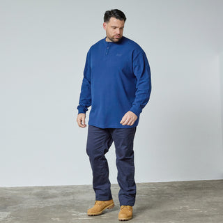 North Latitude / North Latitude Denim GRANDAD T-SHIRT LS T-shirt LS 0540 Mid Blue