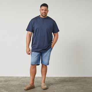 North Latitude / North Latitude Denim Granddad t-shirt T-shirt 0580 Navy Blue