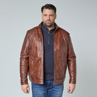 North Latitude / North Latitude Denim LEATHER JACKET Jacket 0742 Copper Brown