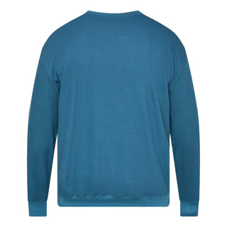 North Latitude / North Latitude Denim Light sweat with structure T-shirt LS 0575 Petrol Blue