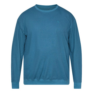 North Latitude / North Latitude Denim Light sweat with structure T-shirt LS 0575 Petrol Blue