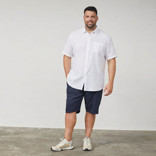 North Latitude / North Latitude Denim Linen Shirt Melange Shirt SS 0000 White