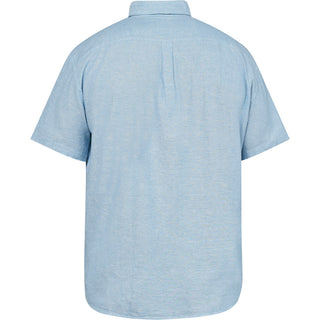 North Latitude / North Latitude Denim Linen Shirt Melange Shirt SS 0540 Mid Blue