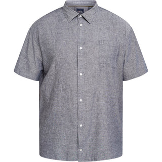 North Latitude / North Latitude Denim Linen Shirt Melange Shirt SS 0580 Navy Blue