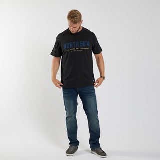 North 56°4 / North 56Denim North 56°4 Printed T-shirt T-shirt 0099 Black