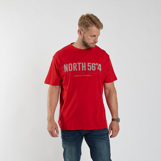 North 56°4 / North 56Denim North 56°4 Printed T-shirt TALL T-shirt 0300 Red