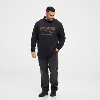 North Latitude / North Latitude Denim North Latitude Pique polo superflex LS Polo LS 0099 Black
