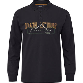 North Latitude / North Latitude Denim North Latitude Pique polo superflex LS Polo LS 0099 Black