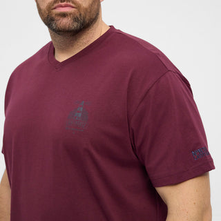 North Latitude / North Latitude Denim North Latitude Printed v-neck t-shirt T-shirt 0380 Bordeaux