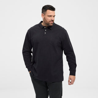 North Latitude / North Latitude Denim North Latitude Structured polo LS Polo LS 0099 Black