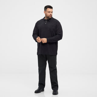 North Latitude / North Latitude Denim North Latitude Structured polo LS Polo LS 0099 Black