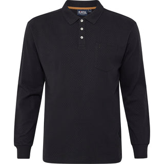 North Latitude / North Latitude Denim North Latitude Structured polo LS Polo LS 0099 Black