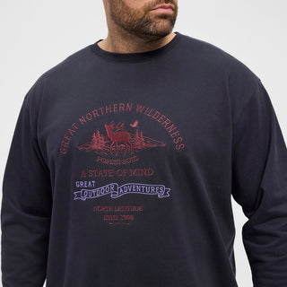 North Latitude / North Latitude Denim North Latitude Sweat with embroidery Sweatshirt 0581 Night Sky