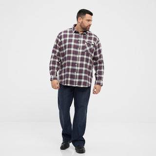 North Latitude / North Latitude Denim North Latitude brushed Checked shirt Shirt LS 0380 Bordeaux