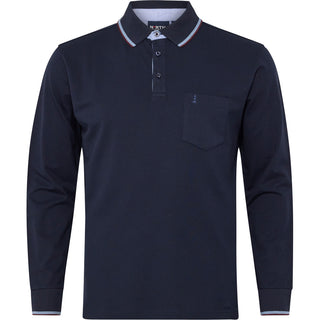 North Latitude / North Latitude Denim North Latitude pique polo superflex L/S Polo LS 0581 Night Sky