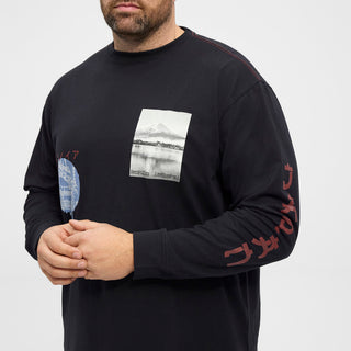 North Latitude / North Latitude Denim North latitude Denim Printed LS tee T-shirt LS 0099 Black