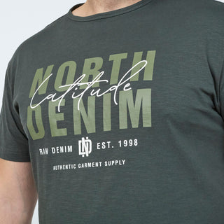 North Latitude / North Latitude Denim North latitude Denim Printed logo tee T-shirt 2640 Dark Dust Green
