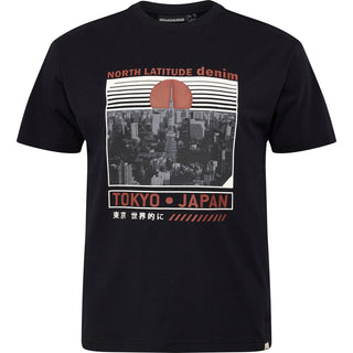 North Latitude / North Latitude Denim North latitude Denim Printed tee T-shirt 0099 Black