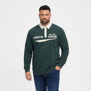 North Latitude / North Latitude Denim North latitude Denim Rugby sweat Sweatshirt 2573 Bottle Green