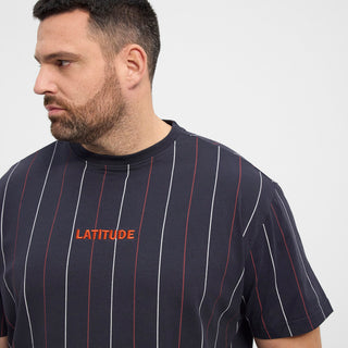 North Latitude / North Latitude Denim North latitude Denim Striped tee T-shirt 0581 Night Sky