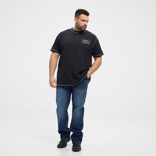 North Latitude / North Latitude Denim North latitude Denim Tee w/contrast Stitches T-shirt 0099 Black