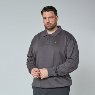 North Latitude / North Latitude Denim POLO COLLAR SWEAT BRUSHED Sweatshirt 0080 Dark Grey Charcole