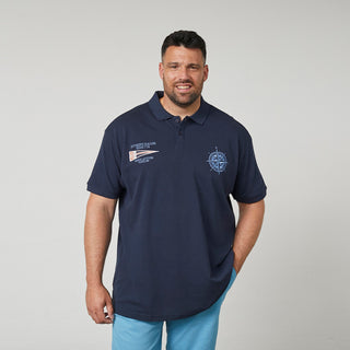 North Latitude / North Latitude Denim Pique polo w/chest embroidery Polo SS 0580 Navy Blue