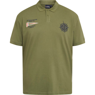 North Latitude / North Latitude Denim Pique polo w/chest embroidery Polo SS 0660 Olive Green