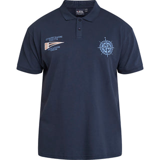 North Latitude / North Latitude Denim Pique polo w/chest embroidery Polo SS 0580 Navy Blue