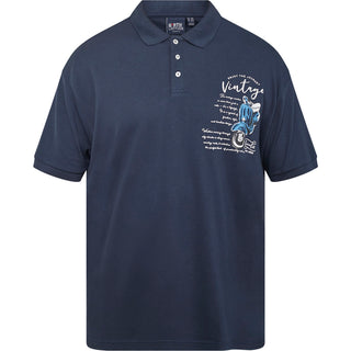 North Latitude / North Latitude Denim Pique polo w/chest print Polo SS 0580 Navy Blue