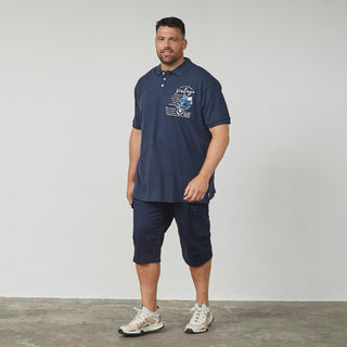 North Latitude / North Latitude Denim Pique polo w/chest print Polo SS 0580 Navy Blue