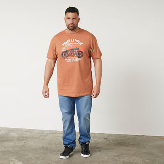 North Latitude / North Latitude Denim Printed t-shirt T-shirt 0325 Amberlight