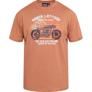 North Latitude / North Latitude Denim Printed t-shirt T-shirt 0325 Amberlight