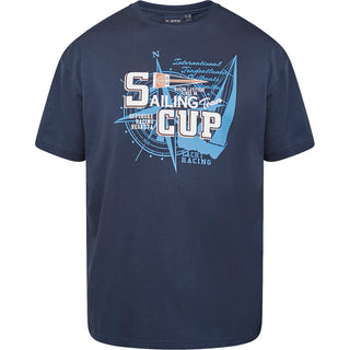 North Latitude / North Latitude Denim Printed t-shirt T-shirt 0580 Navy Blue