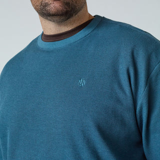 North Latitude / North Latitude Denim STRUCTURED T-SHIRT LS T-shirt LS 0575 Petrol Blue
